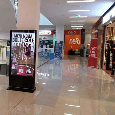 Interaktywny ekran reklamowy LCD, cyfrowy kiosk z sygnałami