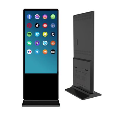 Wyświetlacz sygnalizacji cyfrowej na podłodze w pomieszczeniach z systemem operacyjnym Android Windows