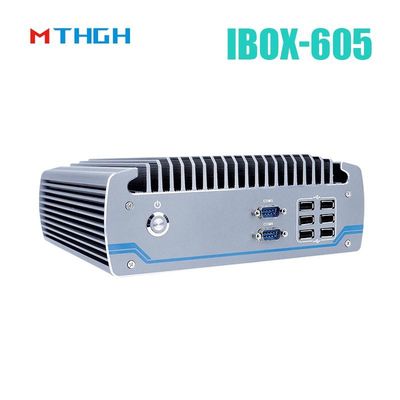 Intel Core I5-8500T Aluminium Chassis Mini PC, bezwiatrowy PC przemysłowy IBOX-605
