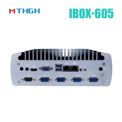 Intel Core I5-8500T Aluminium Chassis Mini PC, bezwiatrowy PC przemysłowy IBOX-605