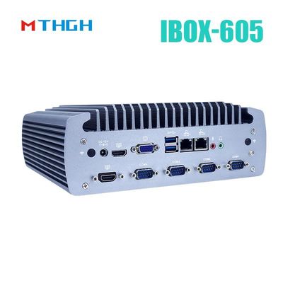Intel Core I5-8500T Aluminium Chassis Mini PC, bezwiatrowy PC przemysłowy IBOX-605