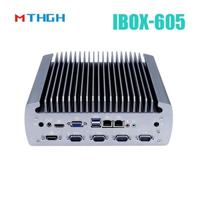 Intel Core I5-8500T Aluminium Chassis Mini PC, bezwiatrowy PC przemysłowy IBOX-605