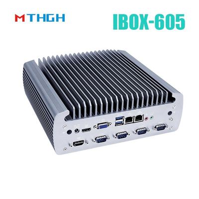 Intel Core I5-8500T Aluminium Chassis Mini PC, bezwiatrowy PC przemysłowy IBOX-605