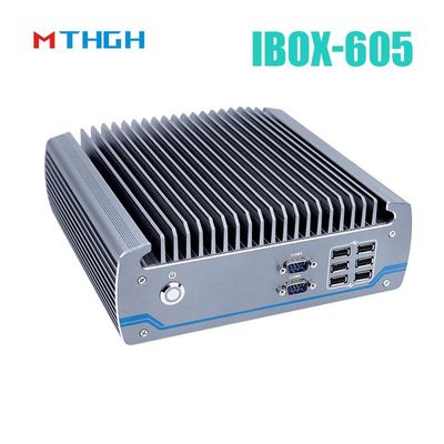 Intel Core I5-8500T Aluminium Chassis Mini PC, bezwiatrowy PC przemysłowy IBOX-605