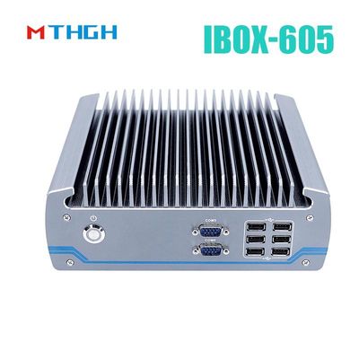 Intel Core I5-8500T Aluminium Chassis Mini PC, bezwiatrowy PC przemysłowy IBOX-605