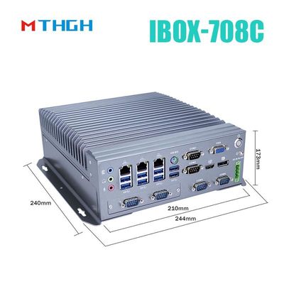 IBOX-708C Industrial Mini PC Wsparcie HDMI/DP/VGA 6*COM 8*USB3.0