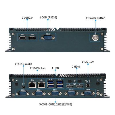 Certyfikowany IBOX-1326 Quad Core N100 Industrial Mini PC z 2*Intel I211 AT LAN