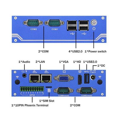 Nano Titanium Gray Industrial Mini PC N11 DC 12V Wejście 2XIntel I210-AT/I211-AT 1000M