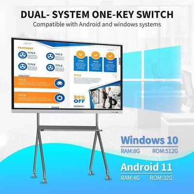 86-calowy 16 9 Interaktywny ekran dotykowy Whiteboard 4K 300cd/M2 Technologia podczerwona