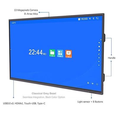 4K 65 Inch 16:9 Interaktywny tabliczka LCD Infraczerwony/Kapacytatywny Dotyk dla inteligentnej edukacji