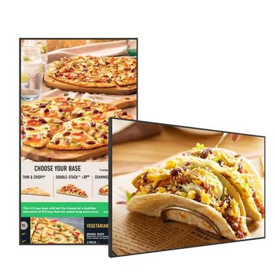Restauracja Elektroniczne Digital Signage 49 Inch Wieszący się ekran cyfrowy z rozdzielczością 3840x2160
