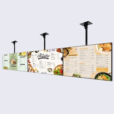Restauracja Elektroniczne Digital Signage 49 Inch Wieszący się ekran cyfrowy z rozdzielczością 3840x2160