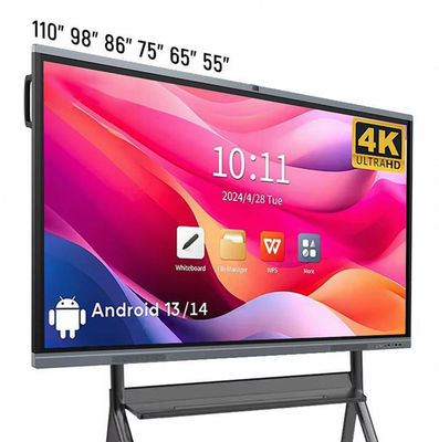 4K HD School Interaktywny tabliczka Android13 8 128G Win10 Dual System Touch Display
